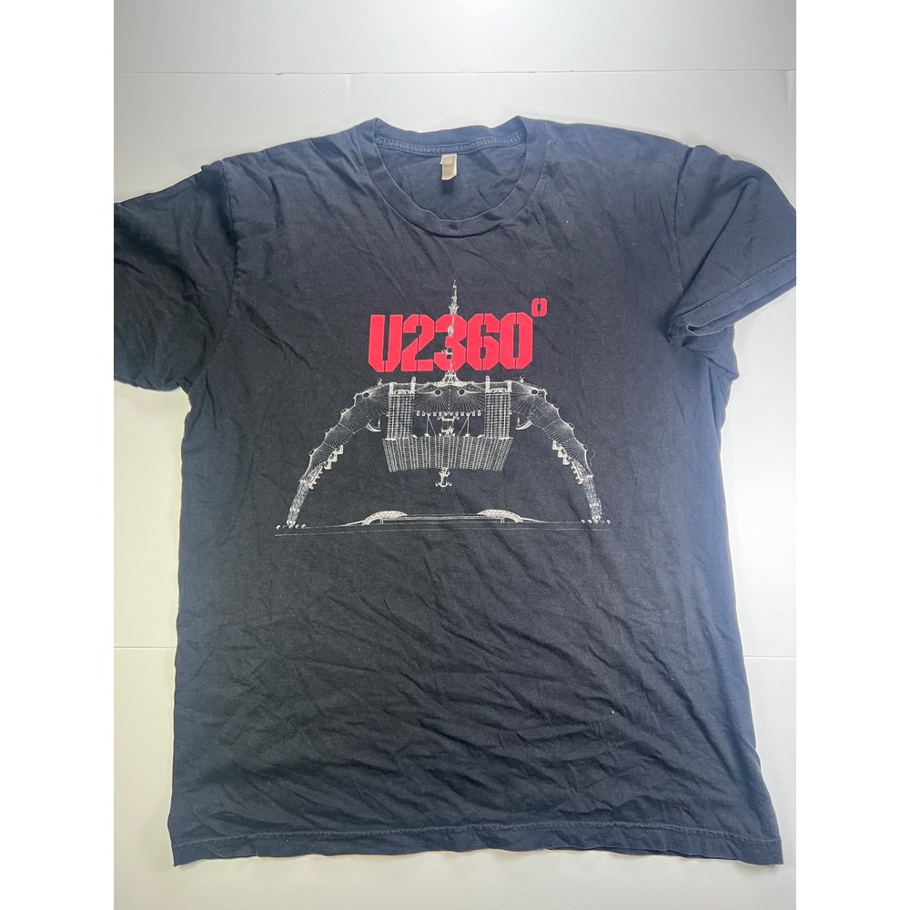 American Apparel U2 360 Tour T-Shirt Mens XL Black 2011 Concert Graphic Tee
